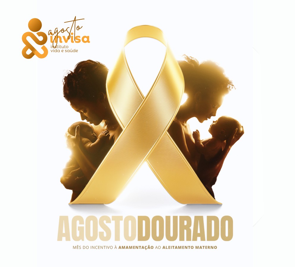 Agosto dourado. Mês do incentivo à amamentação ao aleitamento materno.